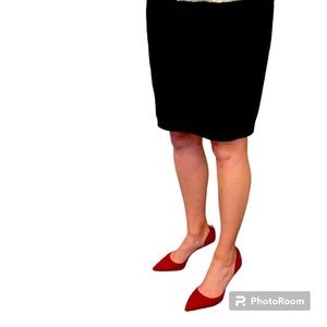 Banana Republic Navy Pinstripe Skirt